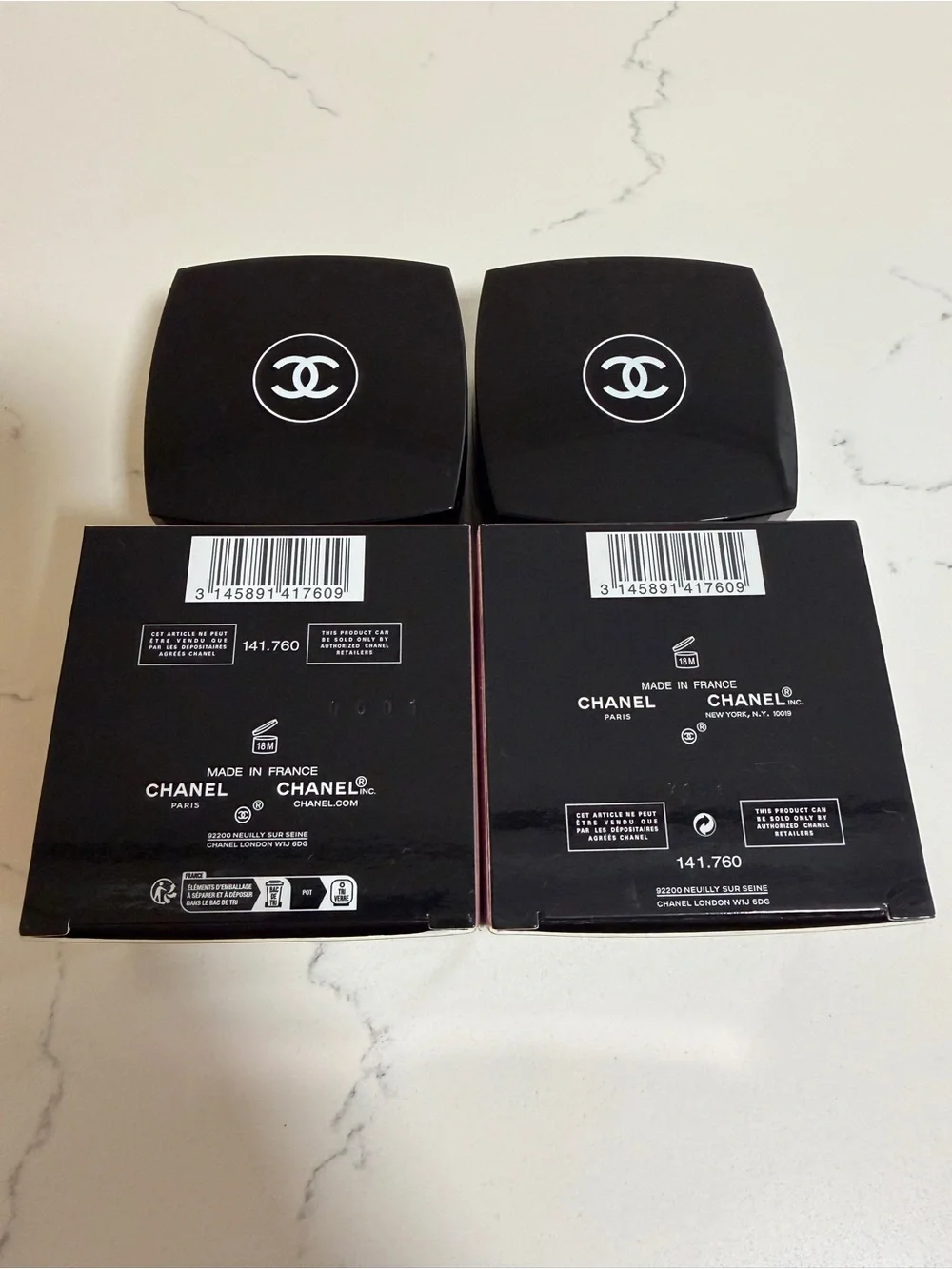 2 CHANEL Le Lift Crème de Nuit EMPTY jars